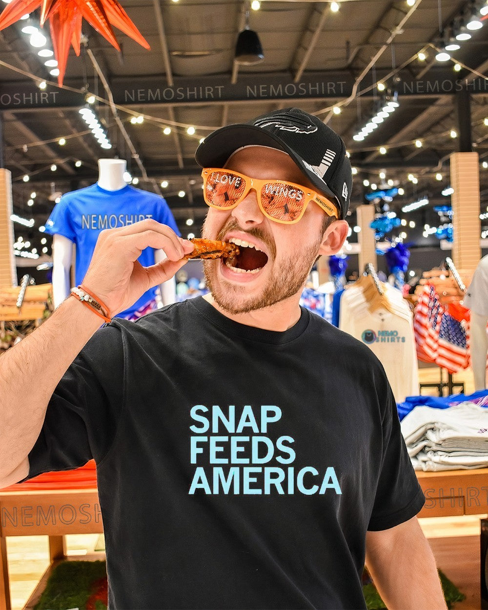 Snap feeds America - Adult & Kids T-Shirts, Sweatshirts & Hoodies apparel design preview 1