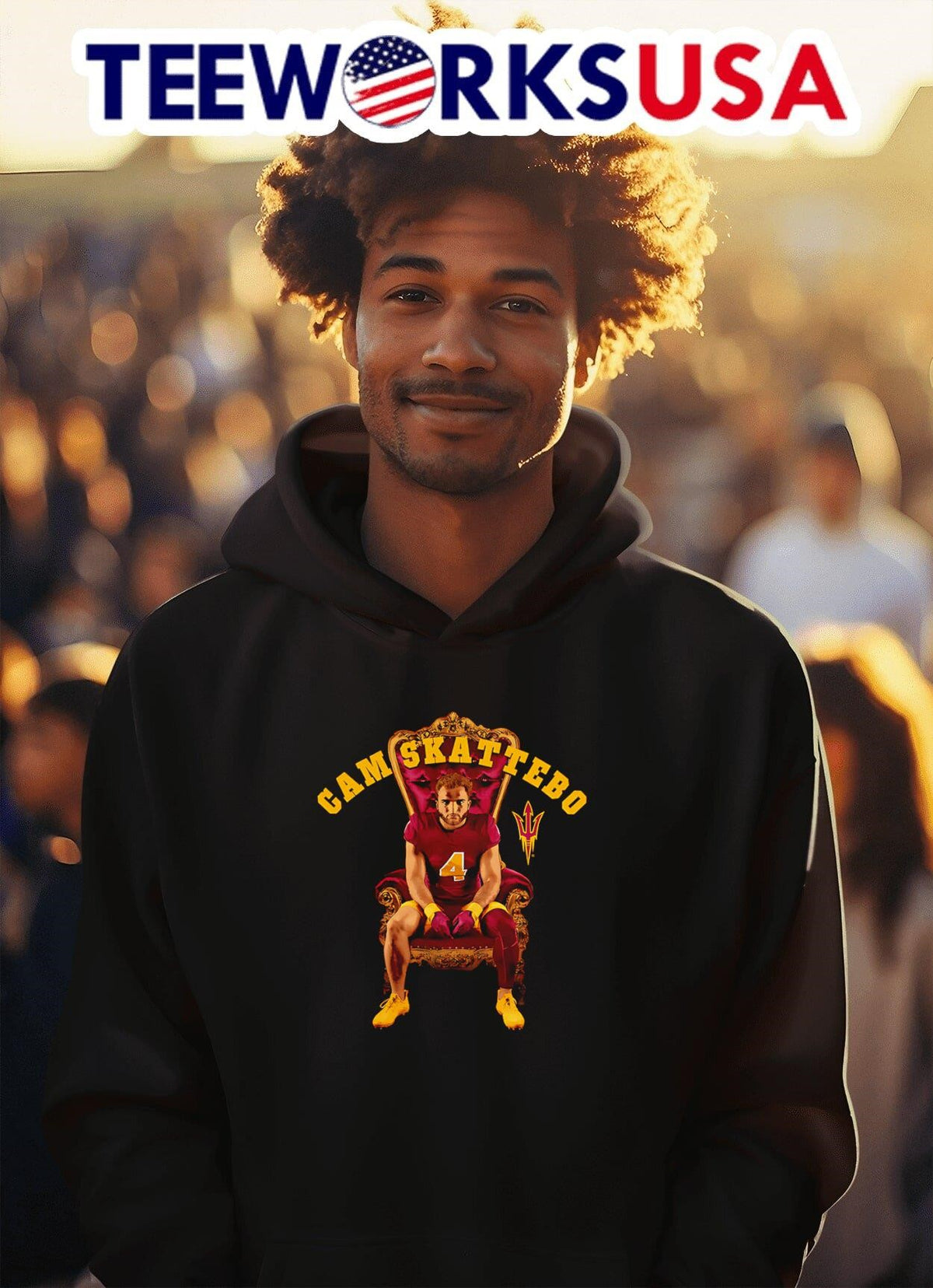 King Cameron Skattebo Arizona State Sun Devils - Adult & Kids T-Shirts, Sweatshirts & Hoodies apparel design preview 2