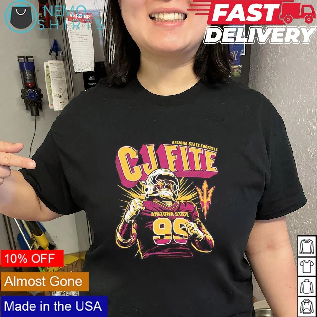 CJ Fite Poster Arizona State Sun Devils - Adult & Kids T-Shirts, Sweatshirts & Hoodies apparel design preview 2