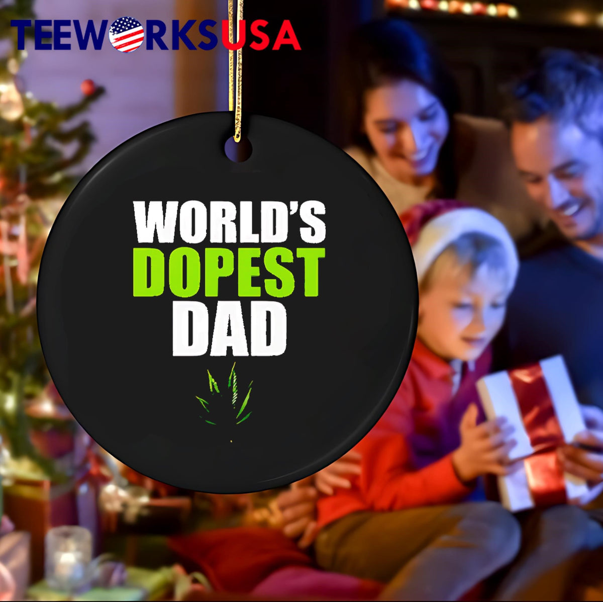 World's dopest dad marijuana - Adult & Kids T-Shirts, Sweatshirts & Hoodies apparel design preview 4