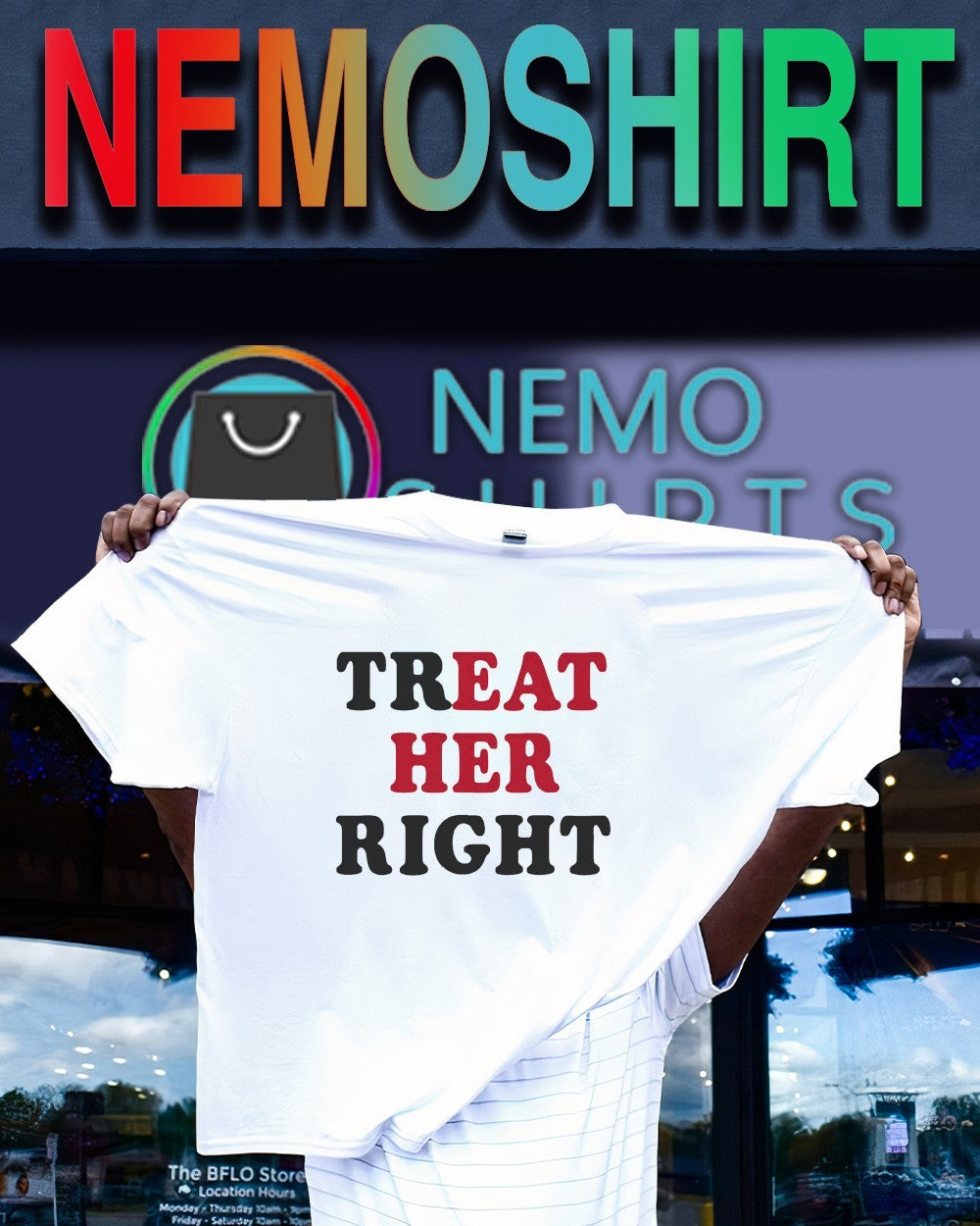 Treat her right - Adult & Kids T-Shirts, Sweatshirts & Hoodies apparel design preview 1