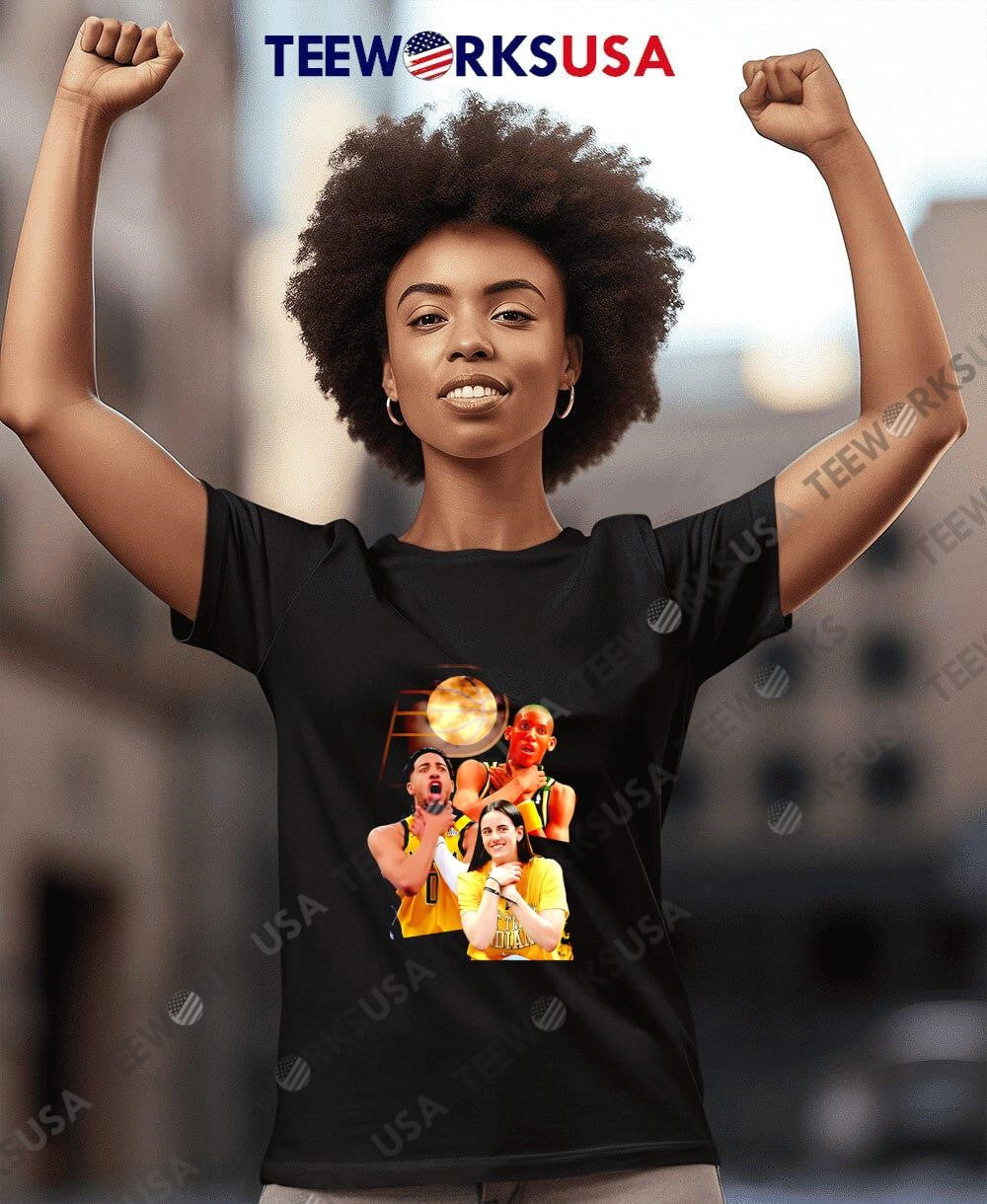 Pacers Logo Reggie Miller Tyrese Haliburton Caitlin - Adult & Kids T-Shirts, Sweatshirts & Hoodies apparel design preview 8