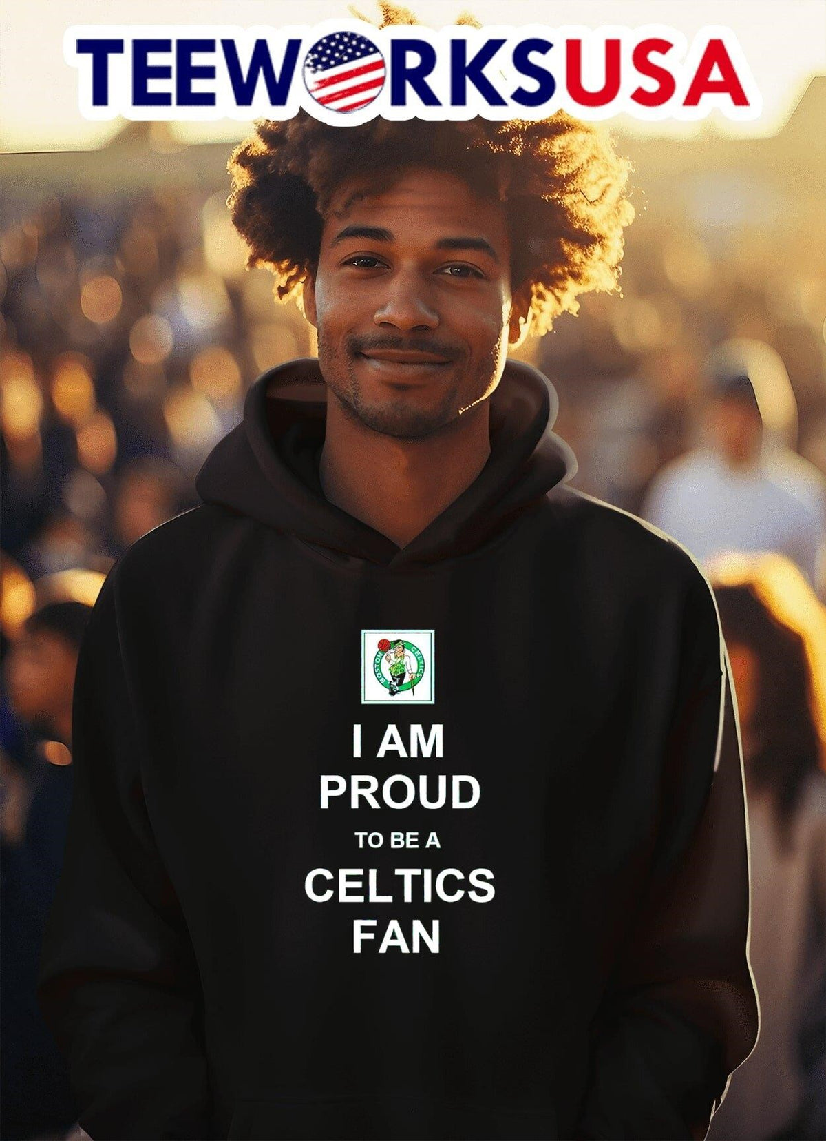 I am proud to be a Boston Celtics fan - Adult & Kids T-Shirts, Sweatshirts & Hoodies apparel design preview 2