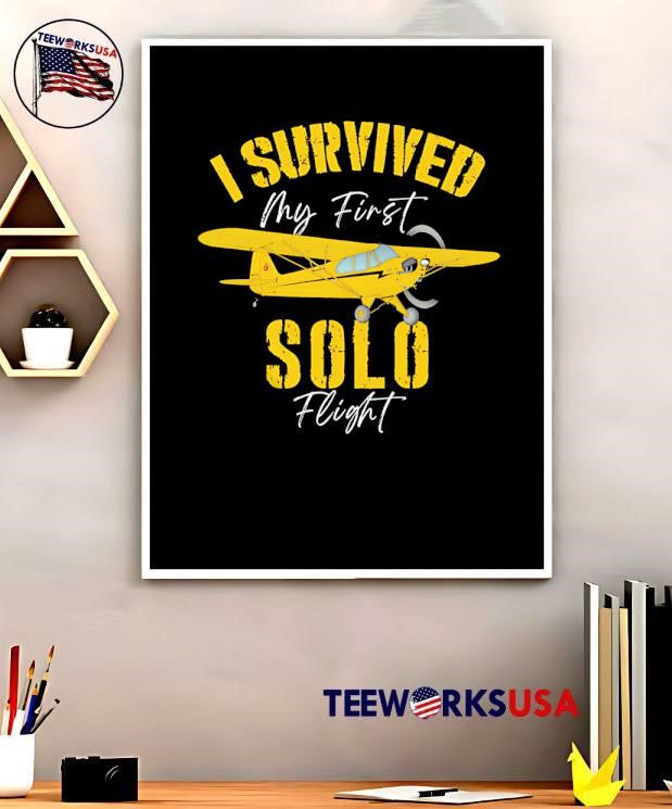 Flyboy Toys I Survived My First Solo Flight - Adult & Kids T-Shirts, Sweatshirts & Hoodies apparel design preview 5