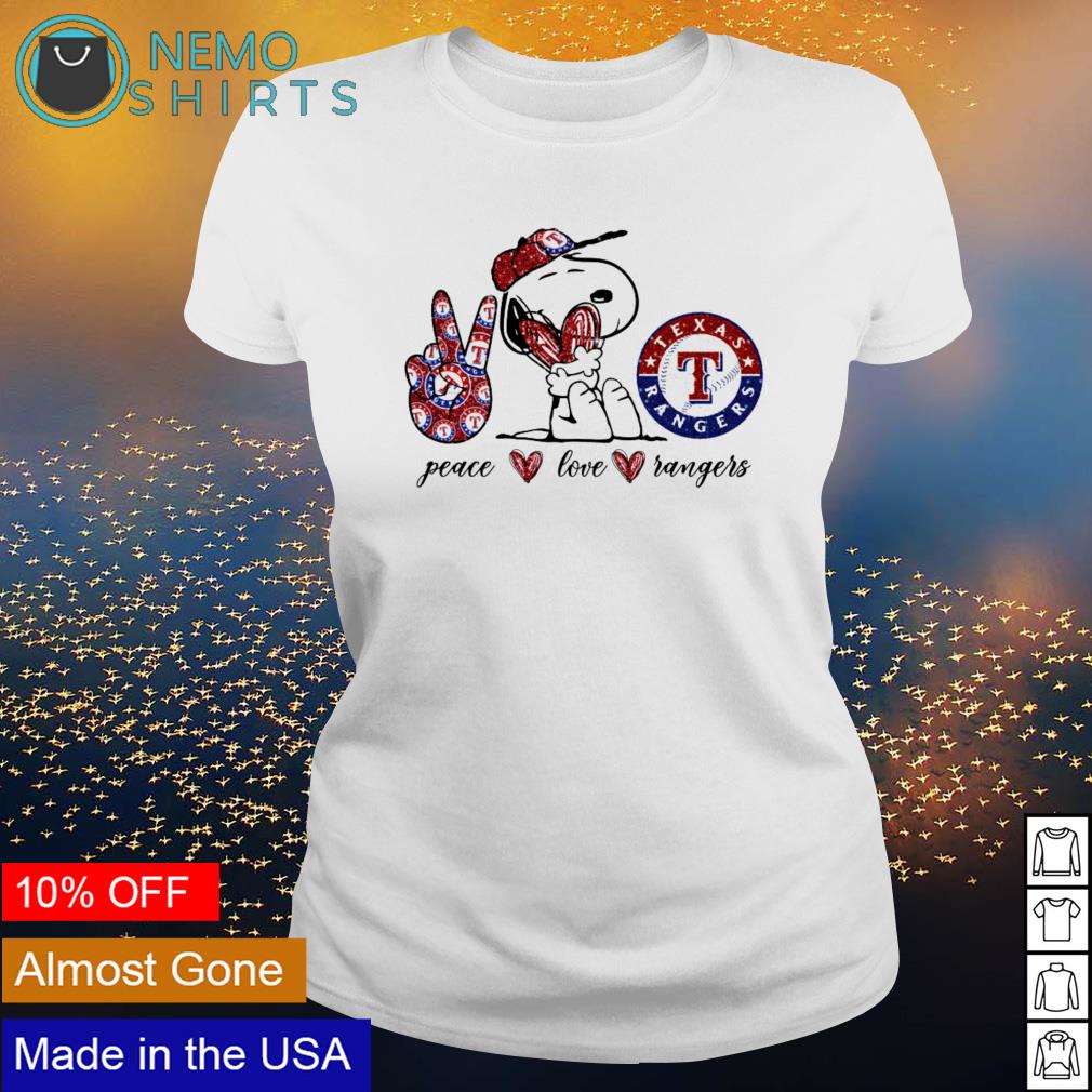Snoopy peace love Texas Rangers - Adult & Kids T-Shirts, Sweatshirts & Hoodies product image 3
