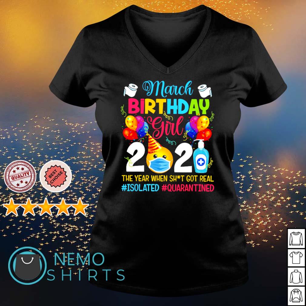 March birthday girl 2021 the year when shit got real - Adult & Kids T-Shirts, Sweatshirts & Hoodies apparel design preview 5