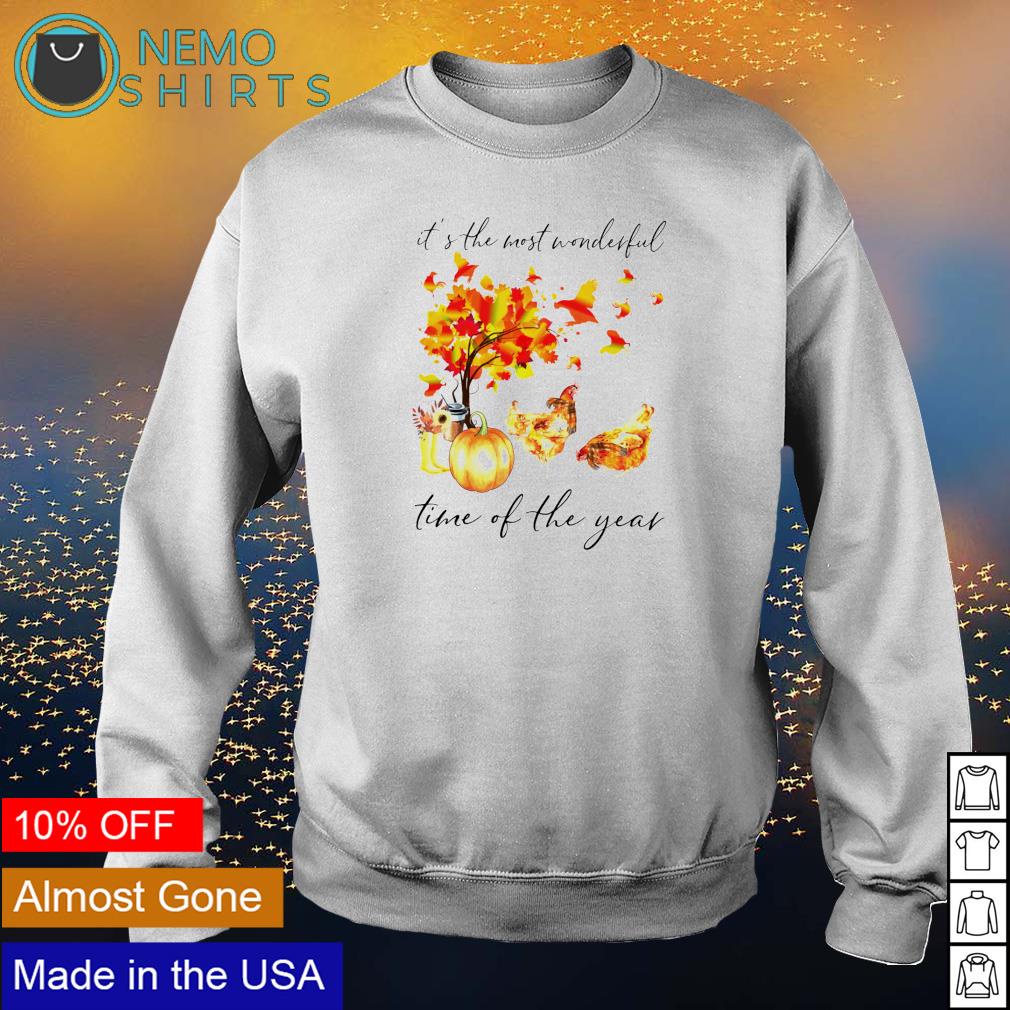 Chicken autumn it's the most wonderful time of year - Adult & Kids T-Shirts, Sweatshirts & Hoodies apparel design preview 4