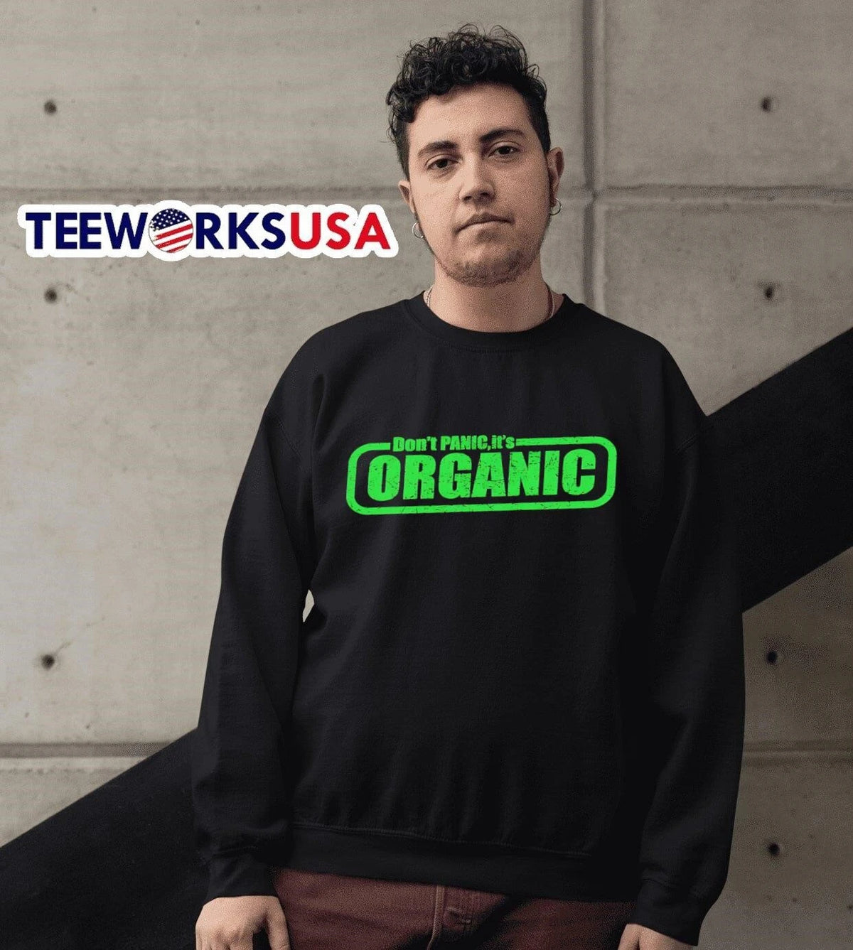 Don't Panic, It's Organic - Adult & Kids T-Shirts, Sweatshirts & Hoodies apparel design preview 6