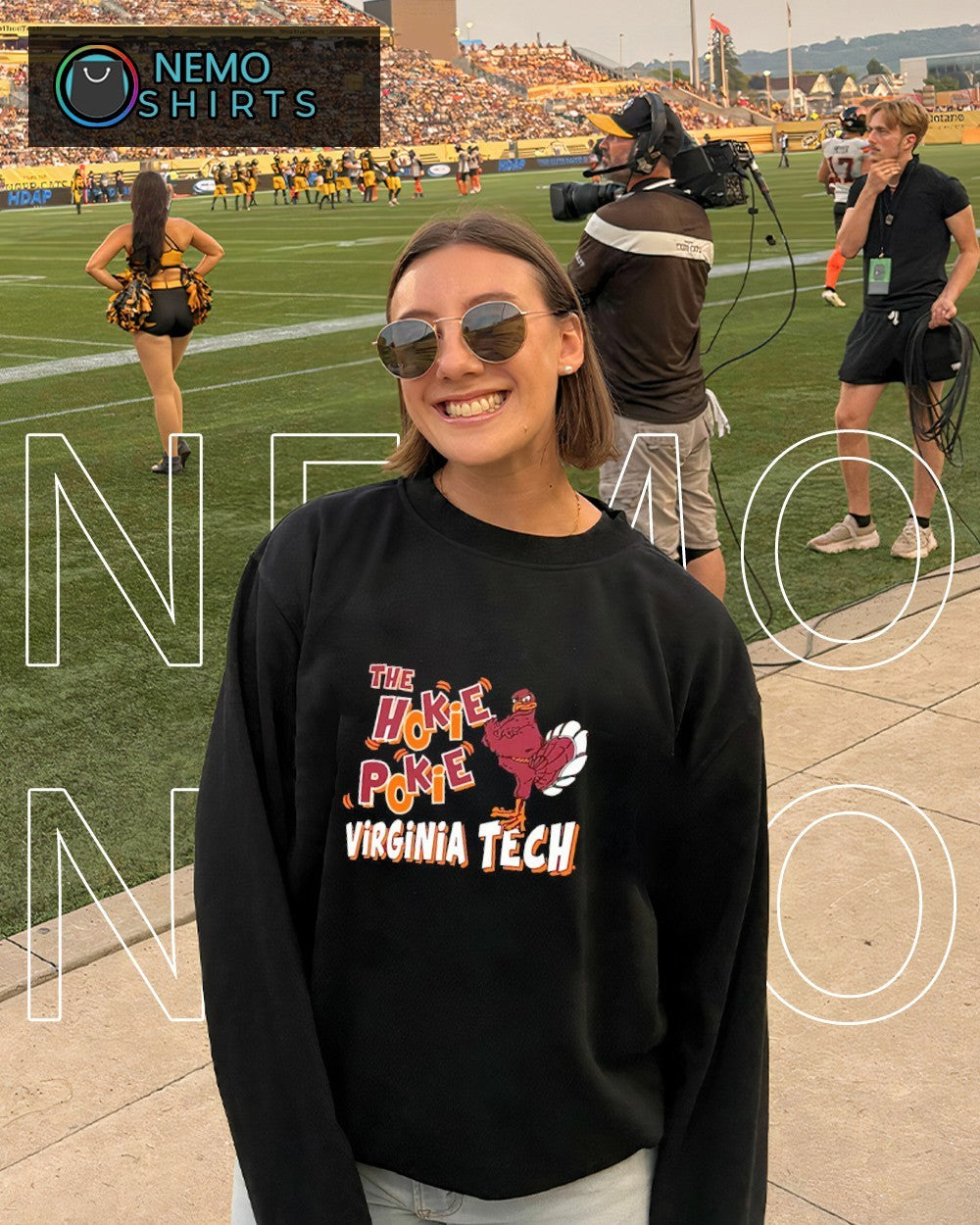 The hokie pokie Virginia Tech Hokies mascot Ships - Adult & Kids T-Shirts, Sweatshirts & Hoodies apparel design preview 4