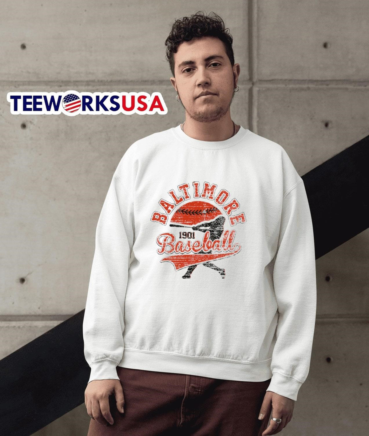 Baltimore Orioles baseball 1901 player - Adult & Kids T-Shirts, Sweatshirts & Hoodies apparel design preview 3