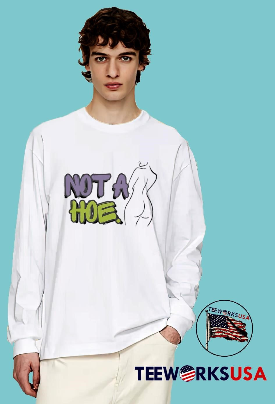 Not A Hoe Hot Mama - Adult & Kids T-Shirts, Sweatshirts & Hoodies apparel design preview 4