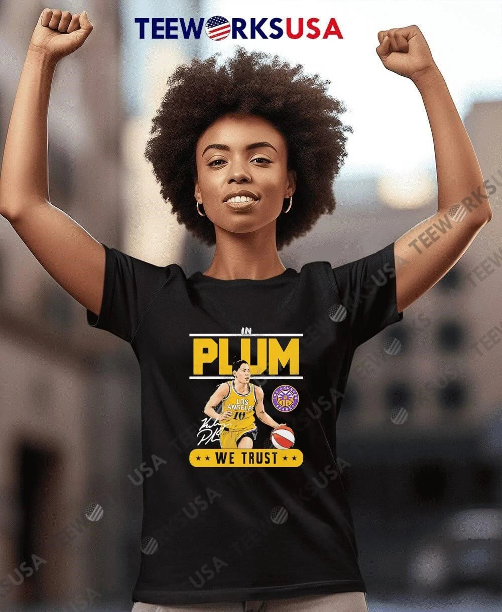 Kelsey Plum In We Trust Los Angeles Sparks - Adult & Kids T-Shirts, Sweatshirts & Hoodies apparel design preview 7