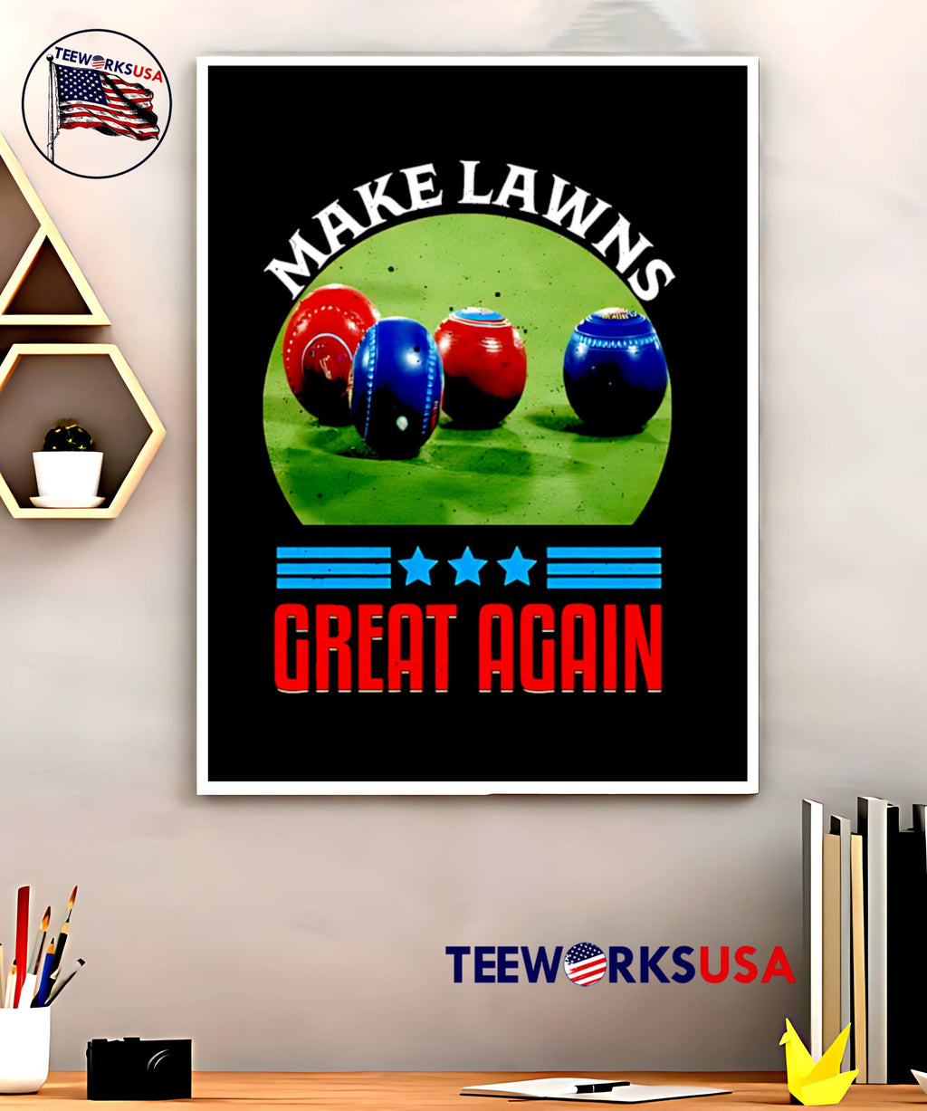 Make lawns great again Lawn Bowls - Adult & Kids T-Shirts, Sweatshirts & Hoodies apparel design preview 5