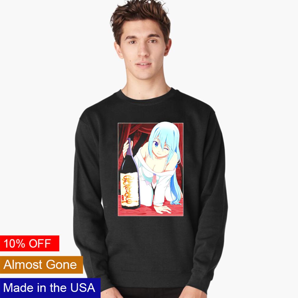 Anime Konosuba Aqua and Sake - Adult & Kids T-Shirts, Sweatshirts & Hoodies apparel design preview 4