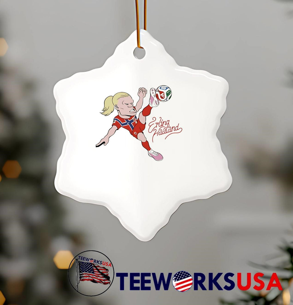 Erling Haaland Kick Soccer Ball Norway National Team - Adult & Kids T-Shirts, Sweatshirts & Hoodies apparel design preview 5