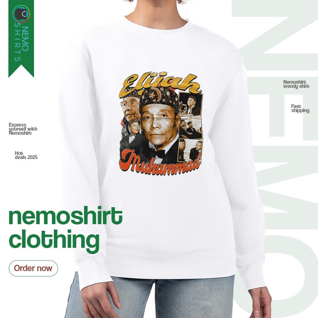 Elijah Muhammad vintage graphic - Adult & Kids T-Shirts, Sweatshirts & Hoodies apparel design preview 4