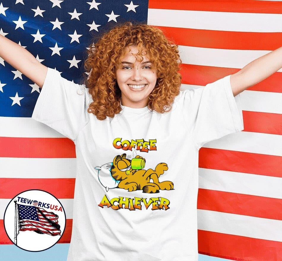 Garfield coffee achiever - Adult & Kids T-Shirts, Sweatshirts & Hoodies apparel design preview 4