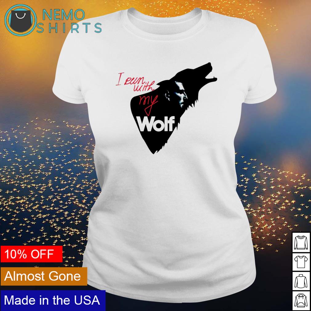 I run with my wolf - Adult & Kids T-Shirts, Sweatshirts & Hoodies apparel design preview 3
