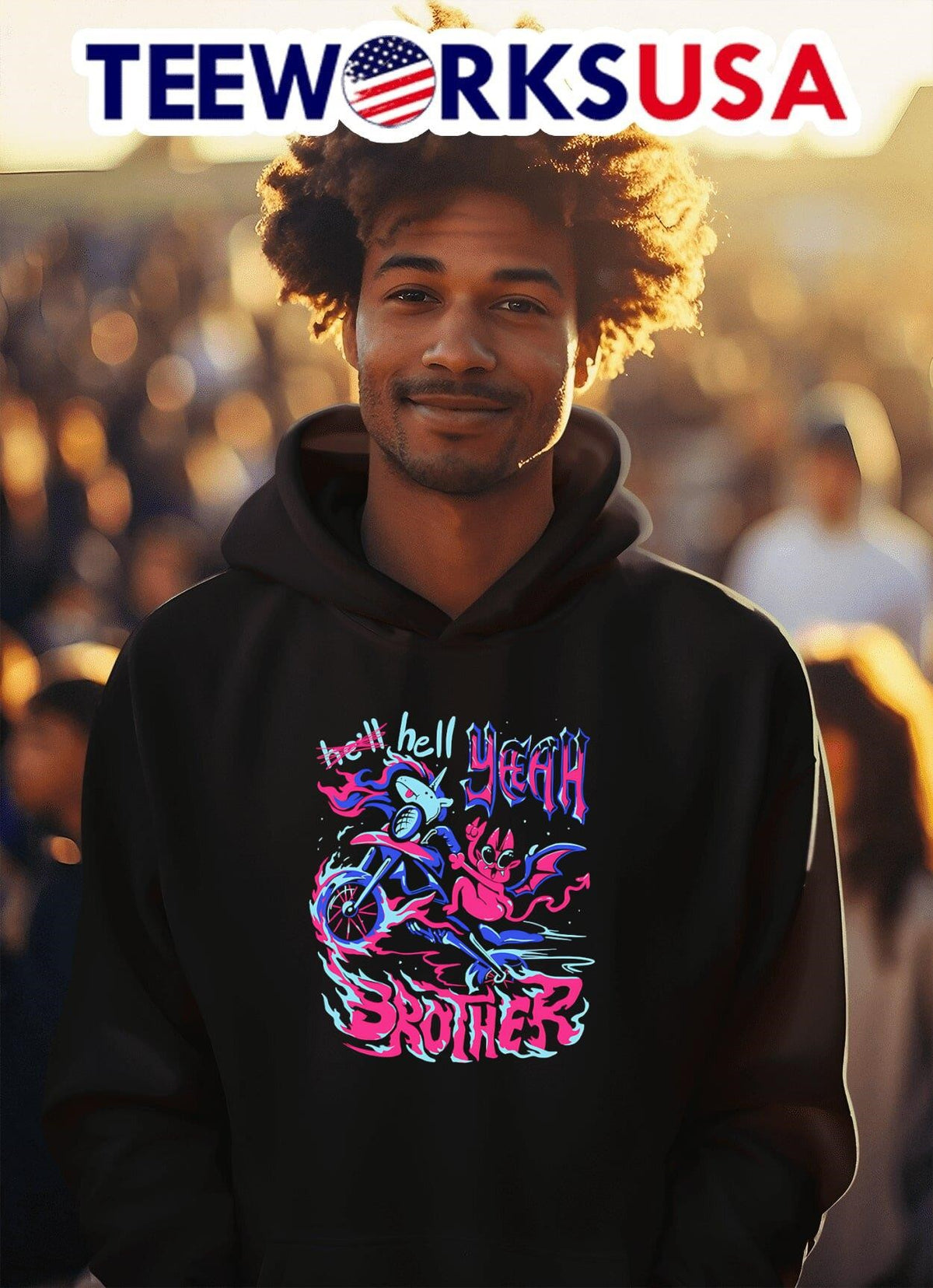 Hell yeah brother - Adult & Kids T-Shirts, Sweatshirts & Hoodies apparel design preview 2