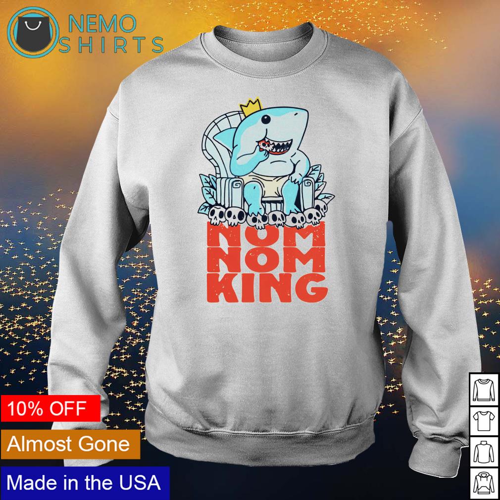 Shark nom King - Adult & Kids T-Shirts, Sweatshirts & Hoodies apparel design preview 4