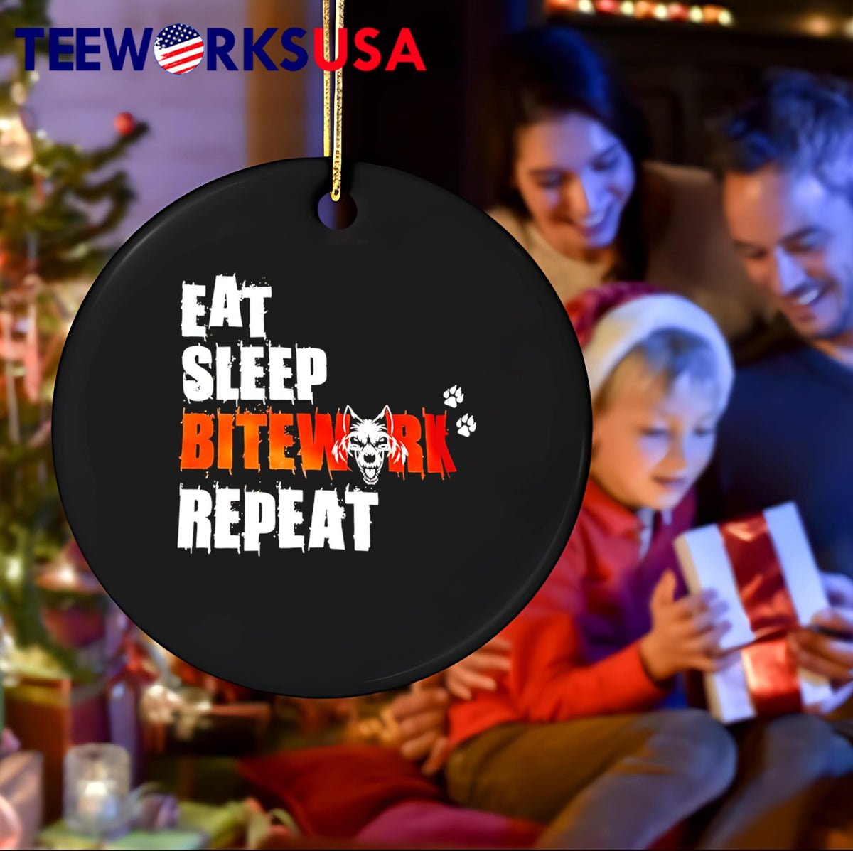 Eat Sleep Bitework Repeat wolf - Adult & Kids T-Shirts, Sweatshirts & Hoodies apparel design preview 4