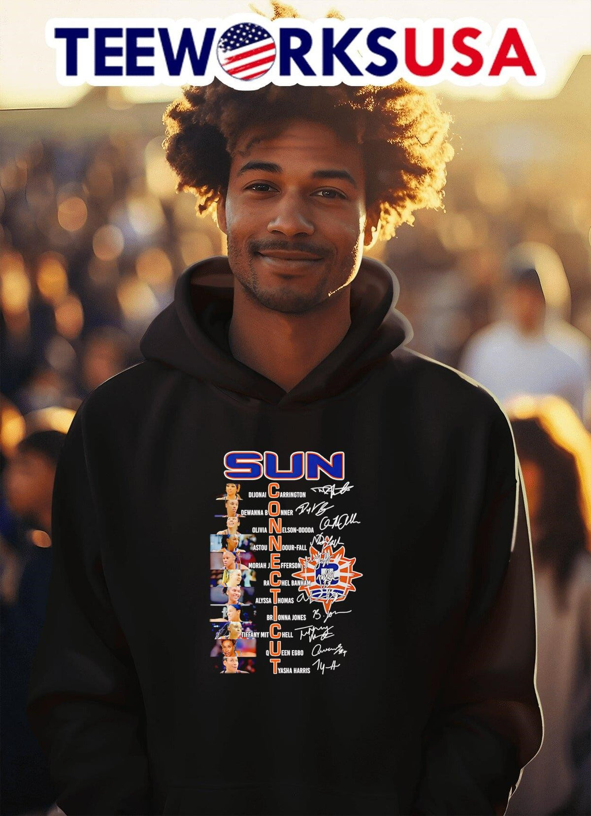 Connecticut Sun Dijonai Carrington Dewanna Bonner - Adult & Kids T-Shirts, Sweatshirts & Hoodies apparel design preview 2