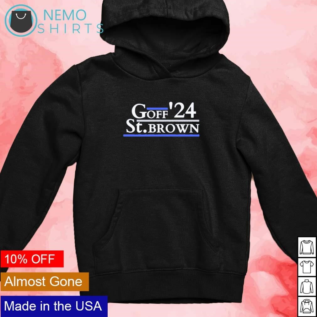 Goff and St. Brown '24 Detroit football - Adult & Kids T-Shirts, Sweatshirts & Hoodies apparel design preview 4