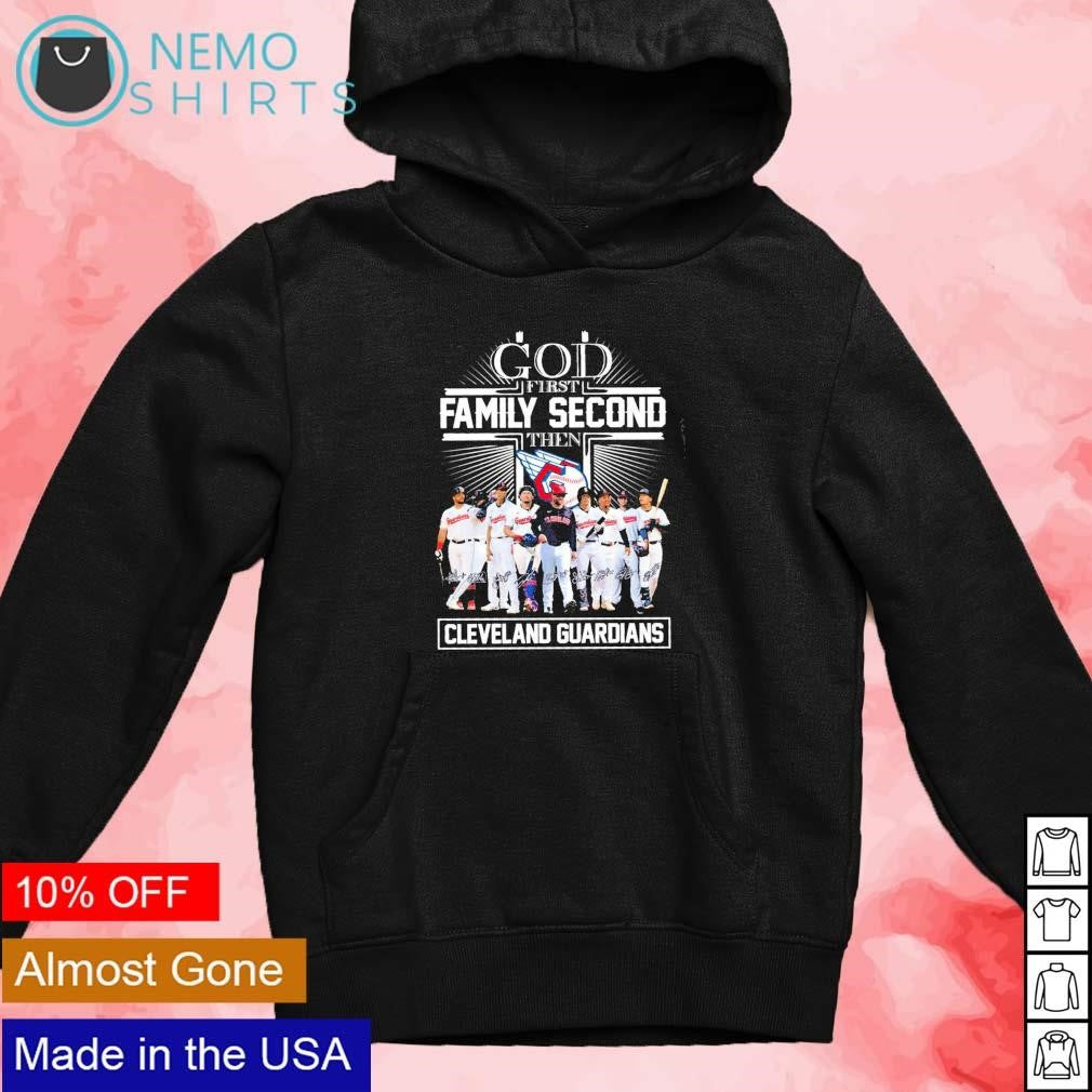 God first family second then Cleveland Guardians - Adult & Kids T-Shirts, Sweatshirts & Hoodies apparel design preview 4