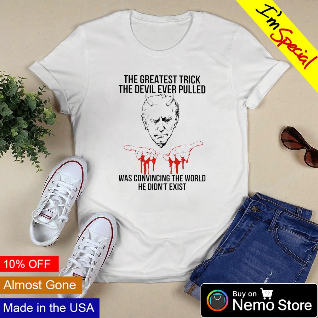 Joe Biden the greatest trick devil ever pulled was - Adult & Kids T-Shirts, Sweatshirts & Hoodies apparel design preview 3