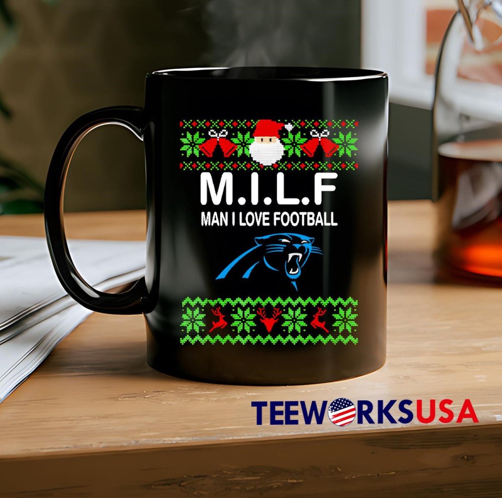 Carolina Panthers Christmas M.I.L.F Man I Love - Adult & Kids T-Shirts, Sweatshirts & Hoodies apparel design preview 2