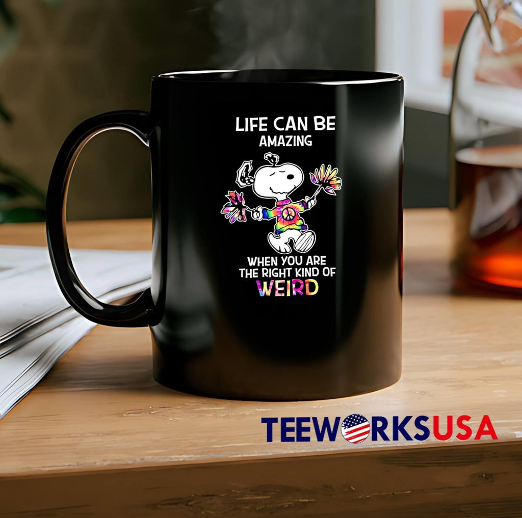 Snoopy Peace Sign Celebrating Life Can Be Amazing - Adult & Kids T-Shirts, Sweatshirts & Hoodies apparel design preview 2
