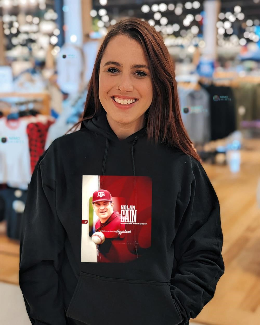 Nolan Cain coach Texas A&M Associate Head - Adult & Kids T-Shirts, Sweatshirts & Hoodies apparel design preview 3