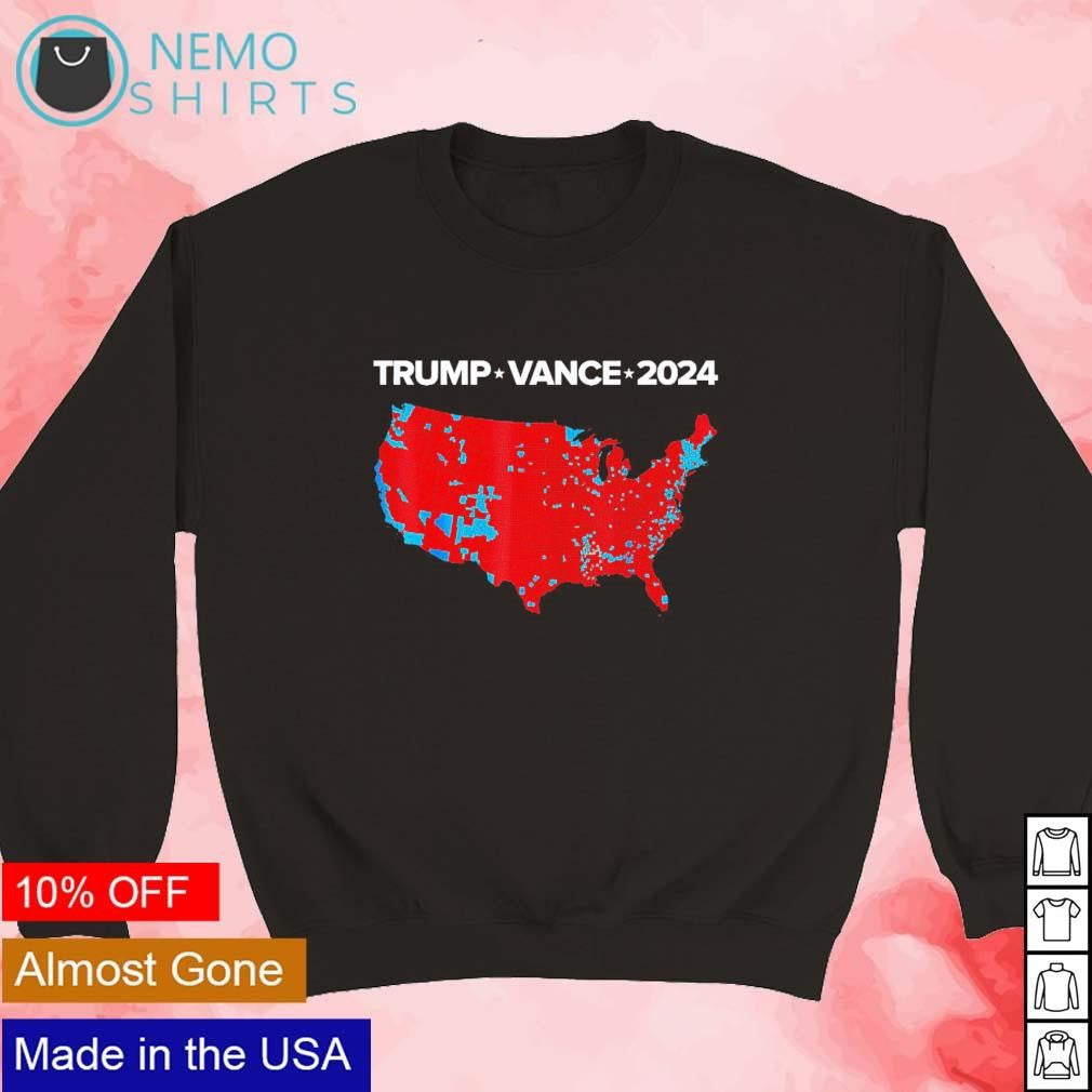 Trump Vance 2024 US electoral map - Adult & Kids T-Shirts, Sweatshirts & Hoodies apparel design preview 5