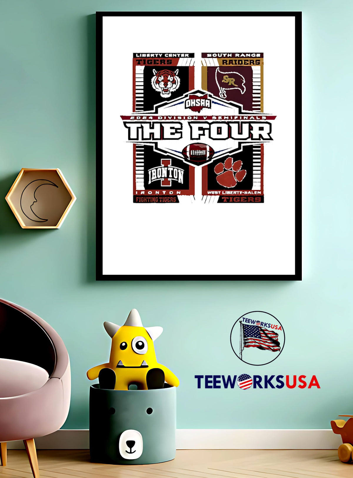 Ohsaa 2024 Division 5 Semifinals the Four Teams - Adult & Kids T-Shirts, Sweatshirts & Hoodies apparel design preview 4
