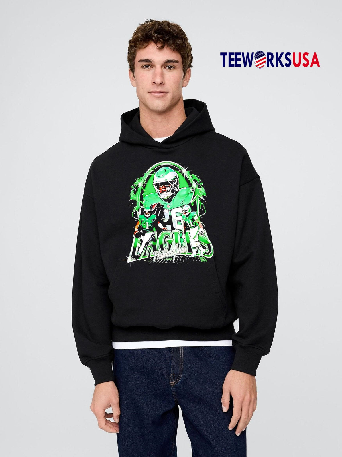 Best Philadelphia Eagles trio Hurts Barkley Brown - Adult & Kids T-Shirts, Sweatshirts & Hoodies apparel design preview 2