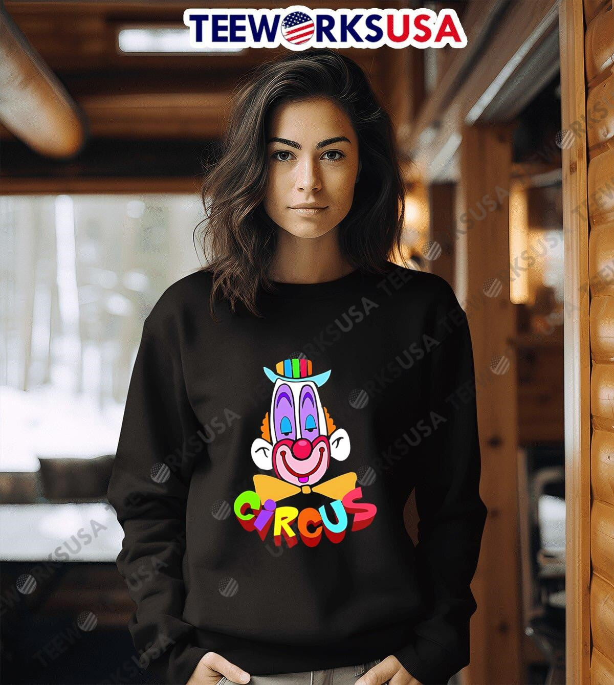 Funny Clown Circus Face - Adult & Kids T-Shirts, Sweatshirts & Hoodies apparel design preview 6