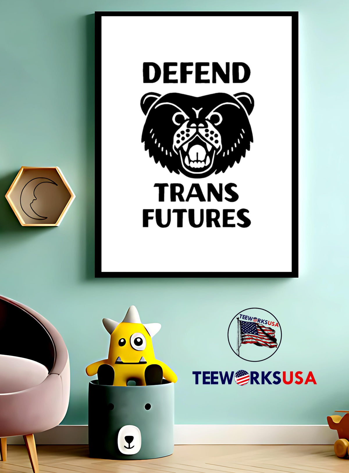 Defend trans futures - Adult & Kids T-Shirts, Sweatshirts & Hoodies apparel design preview 3