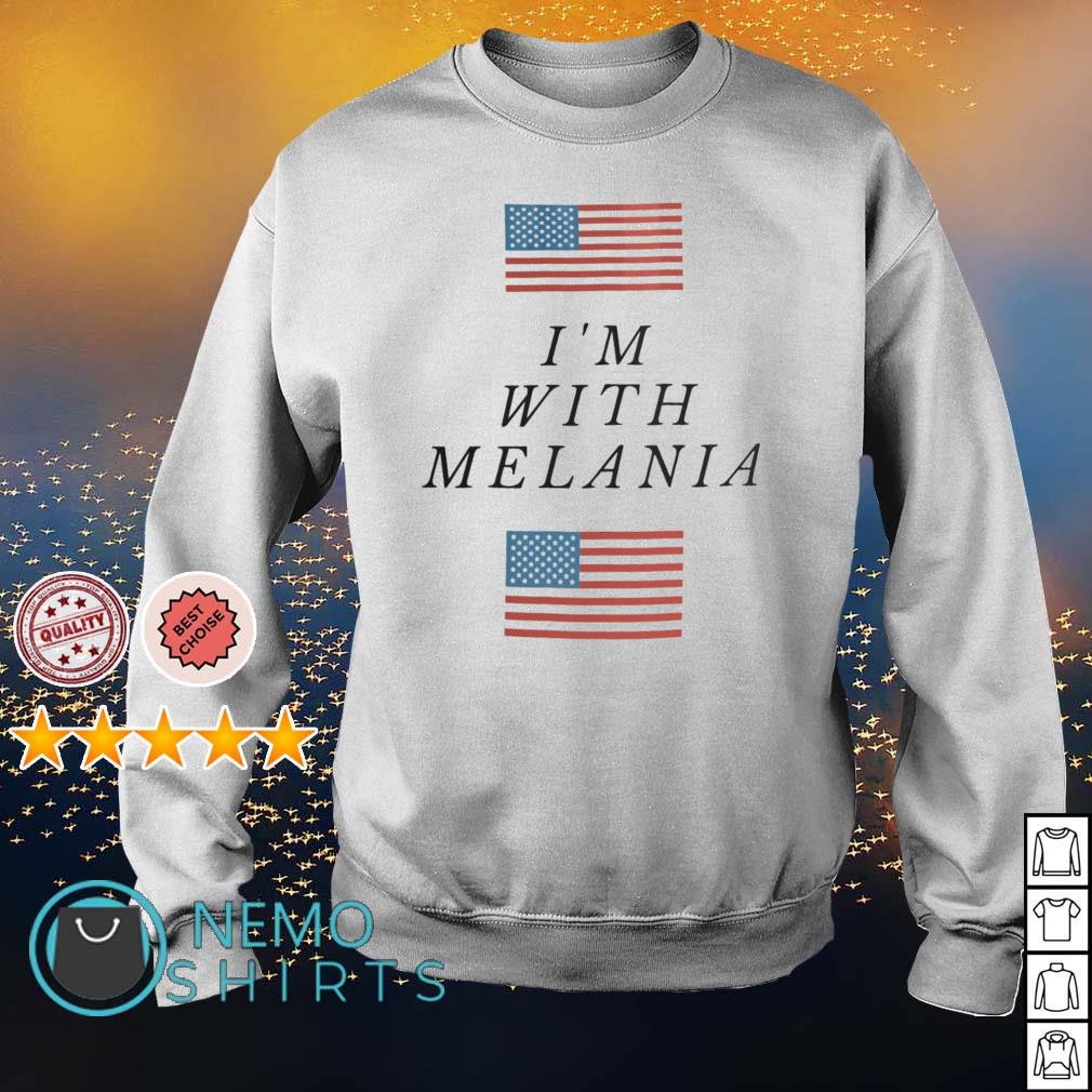 American flag I'm with Melania - Adult & Kids T-Shirts, Sweatshirts & Hoodies apparel design preview 4