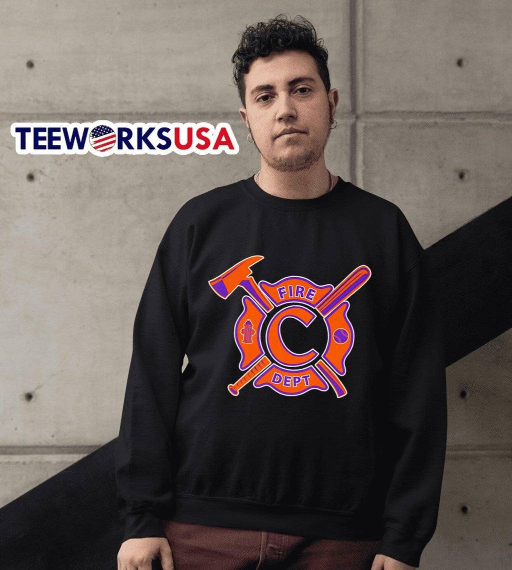 Fire dept Clemson Tigers baseball - Adult & Kids T-Shirts, Sweatshirts & Hoodies apparel design preview 6