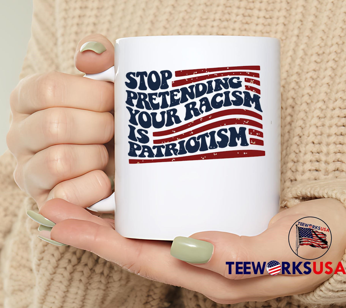 Stop pretending your racism is patriotism Anti Trump - Adult & Kids T-Shirts, Sweatshirts & Hoodies apparel design preview 6