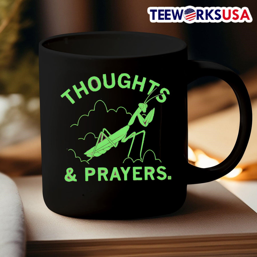 Thoughts and prayers mantis - Adult & Kids T-Shirts, Sweatshirts & Hoodies apparel design preview 3
