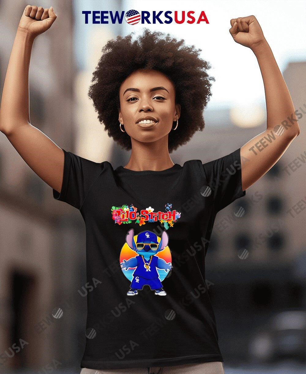 Colorado Rockies x Lilo and Stitch Baseball - Adult & Kids T-Shirts, Sweatshirts & Hoodies apparel design preview 8