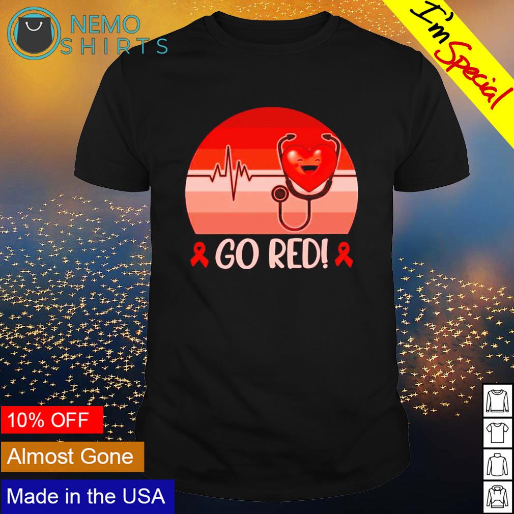 Heart Health Month go red - Adult & Kids T-Shirts, Sweatshirts & Hoodies apparel design preview 1