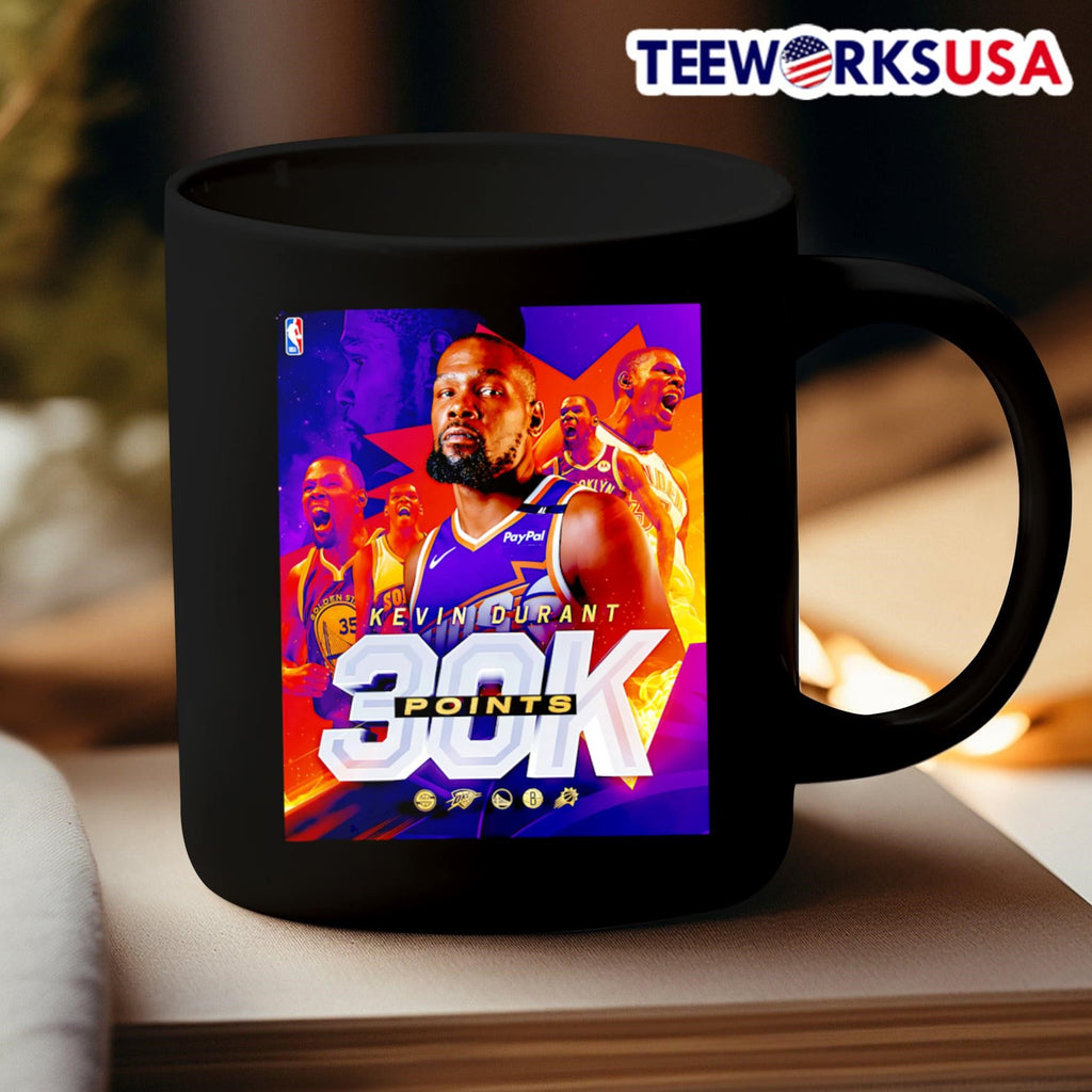 Kevin Durant 30k points poster - Adult & Kids T-Shirts, Sweatshirts & Hoodies apparel design preview 3