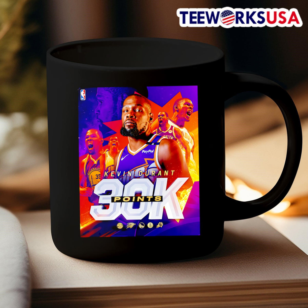 Kevin Durant 30k points poster - Adult & Kids T-Shirts, Sweatshirts & Hoodies apparel design preview 3