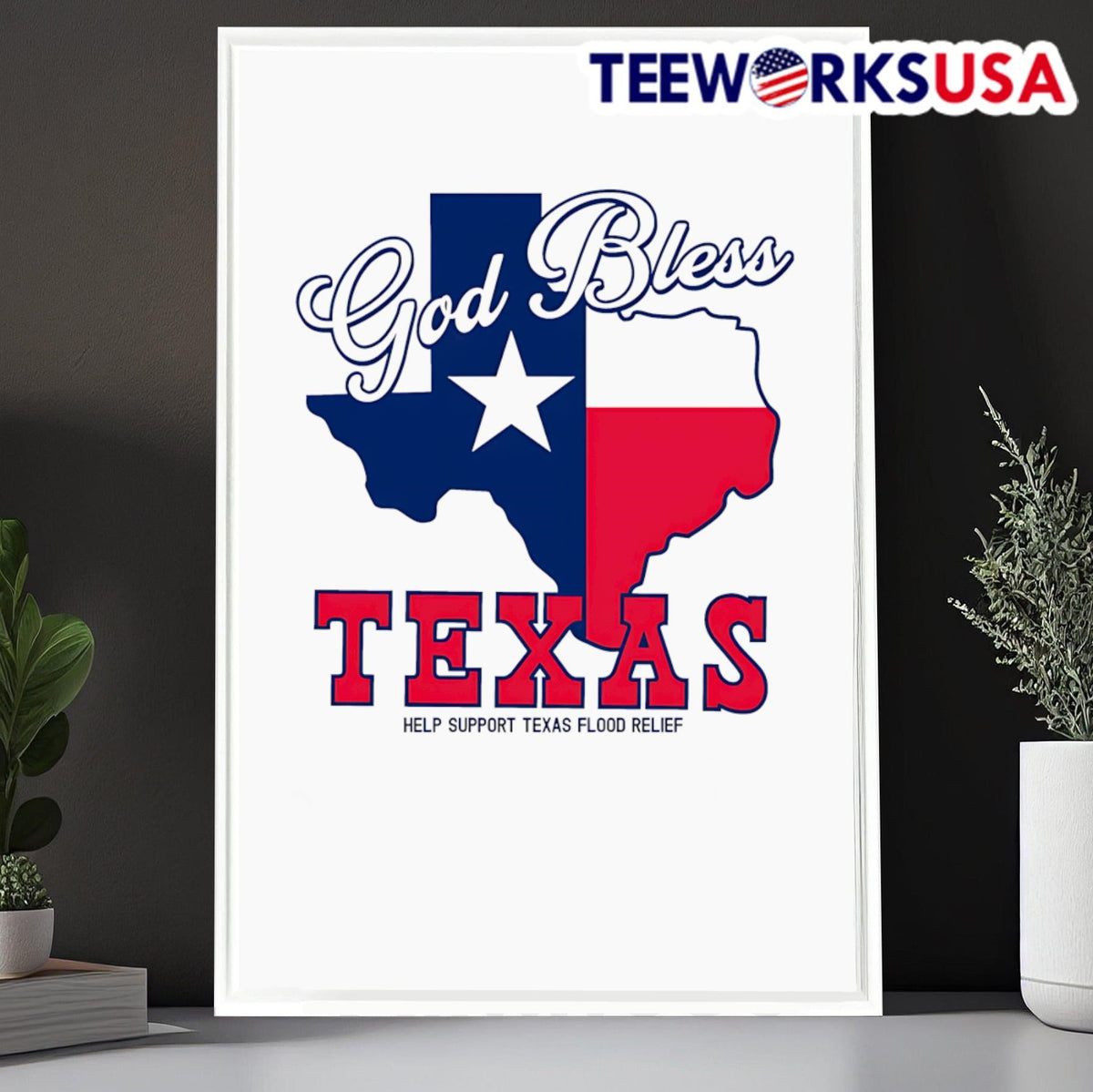 God bless Texas State help support flood relief - Adult & Kids T-Shirts, Sweatshirts & Hoodies apparel design preview 6