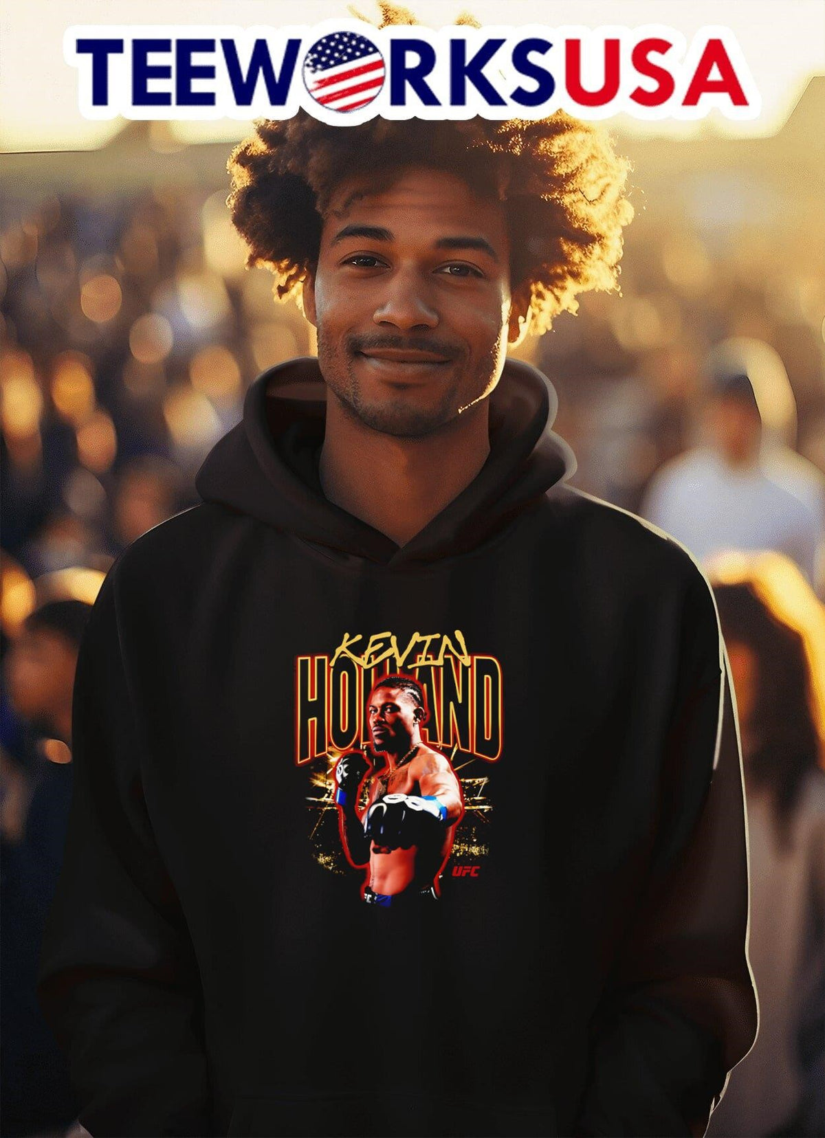 UFC Kevin Holland graphic - Adult & Kids T-Shirts, Sweatshirts & Hoodies apparel design preview 2