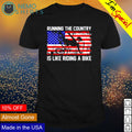 Biden fall off bike running the country is like - Adult & Kids T-Shirts, Sweatshirts & Hoodies apparel design preview 1