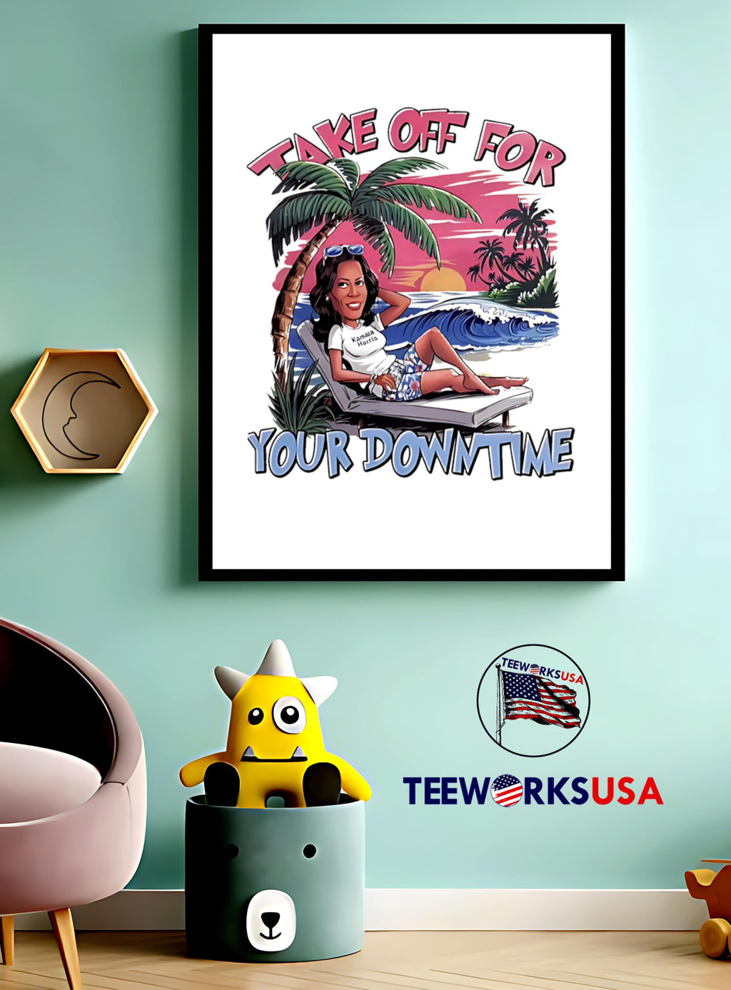 Kamala Harris take off for your downtime - Adult & Kids T-Shirts, Sweatshirts & Hoodies apparel design preview 4