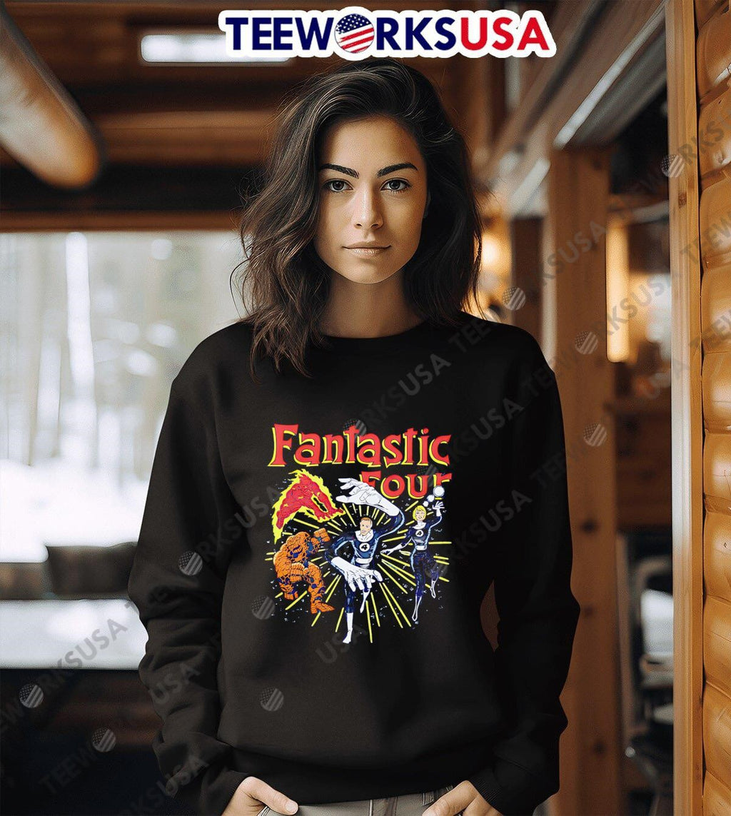 Fantastic Four Characters cartoon - Adult & Kids T-Shirts, Sweatshirts & Hoodies apparel design preview 6